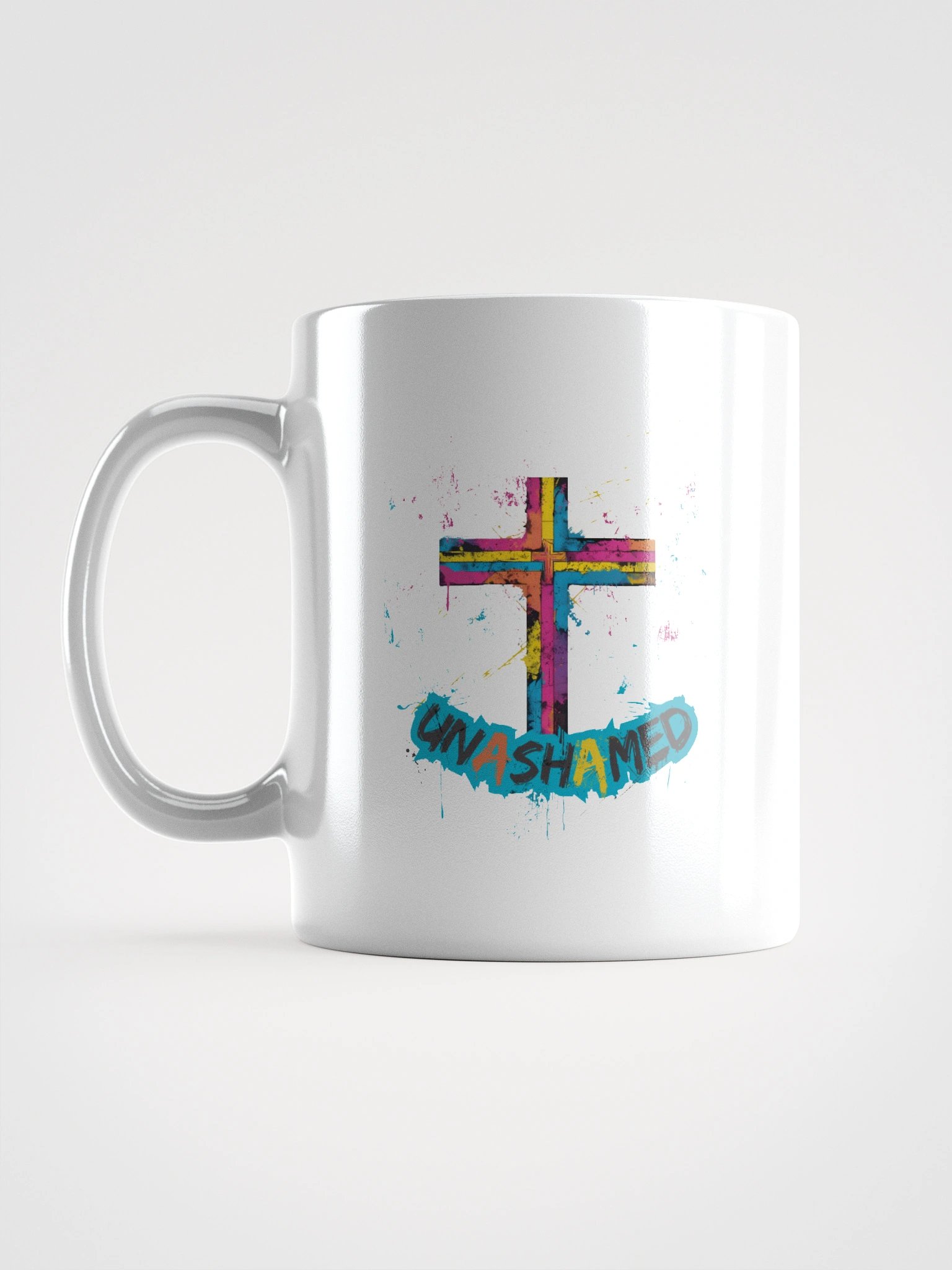Unashamed Ro 1:16 Cross Mug - Glossy White product image (3)