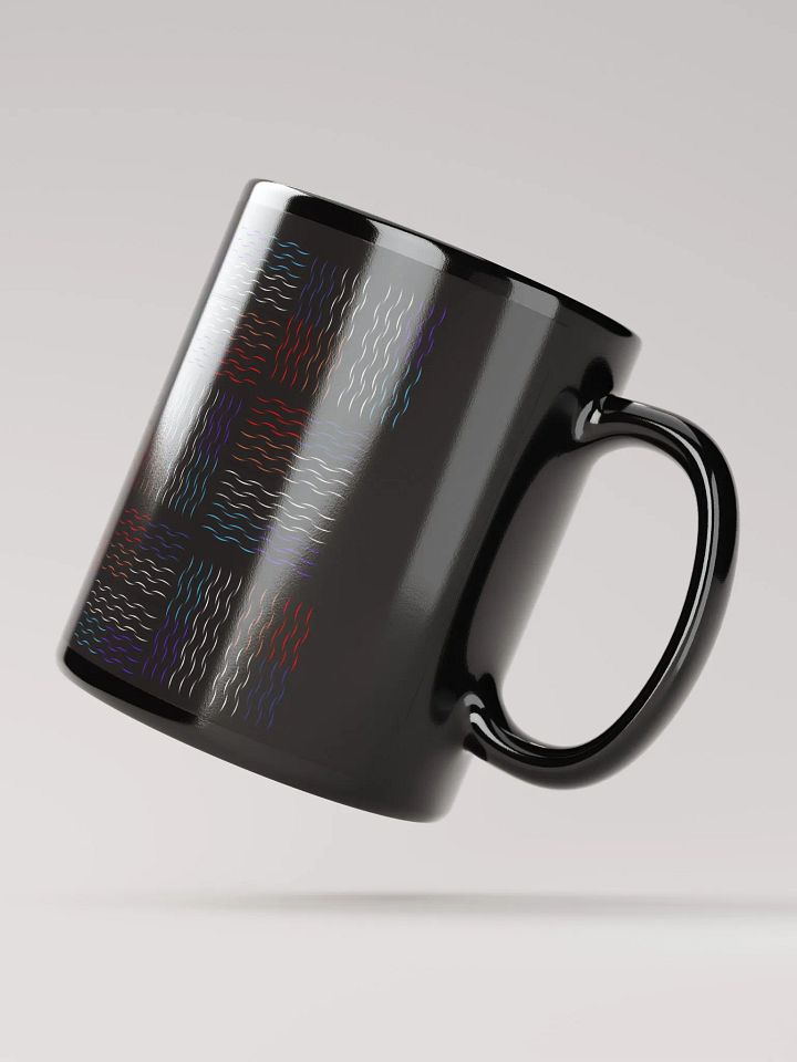 Colorful Squiggley Lines Artistic Design Black Mug product image (2)