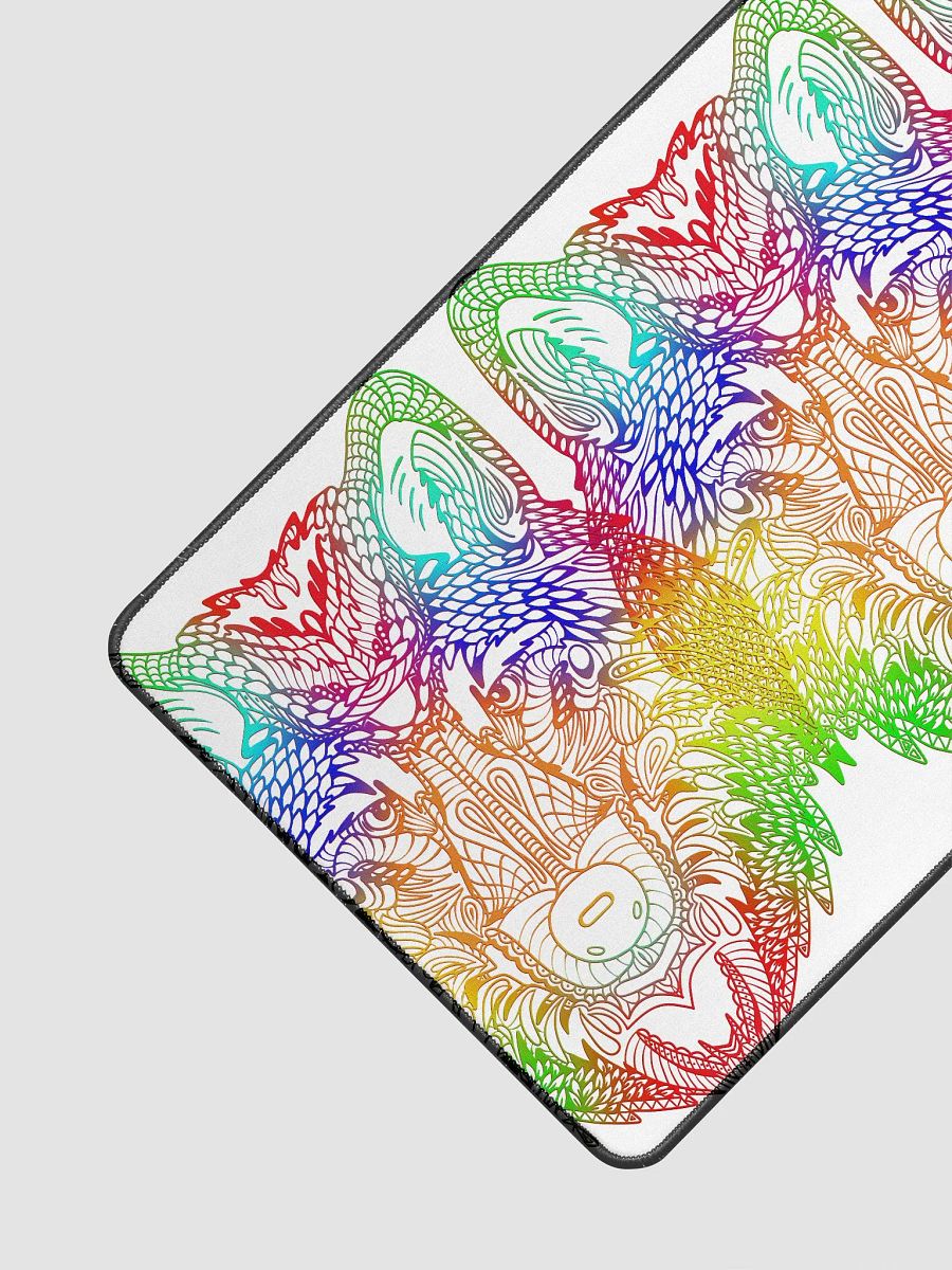 Psychedelic Wolfs Symmetry Desk Mat product image (1)