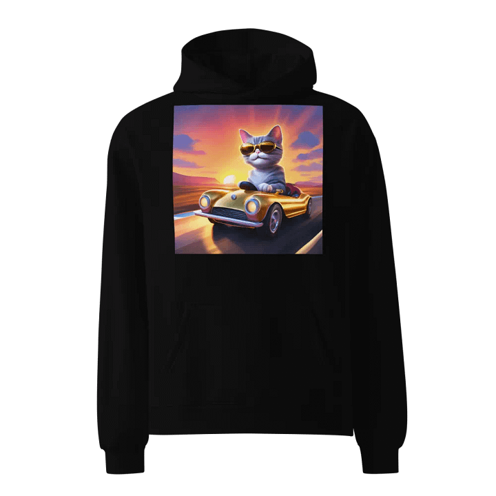 Cool Cat on a Sunset Drive Premium Hoodie product image (1)