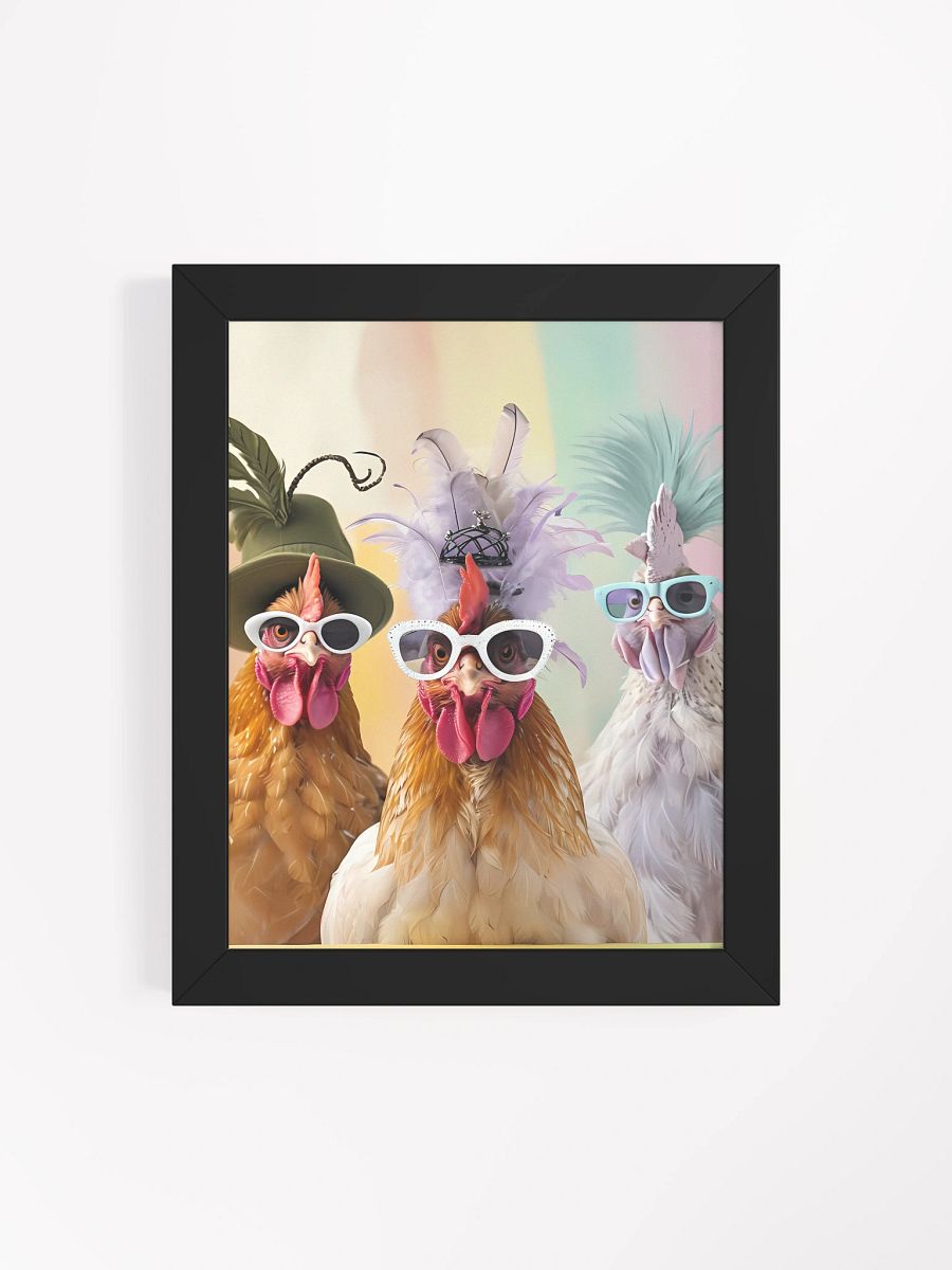 Chickens in Hats and Shades Framed Poster product image (5)