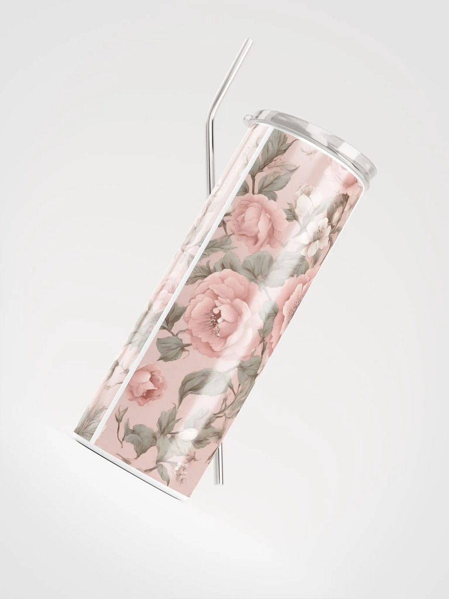 Charming Vintage Pink Coquette Tumbler: Sustainable Stainless Steel with Straw product image (4)