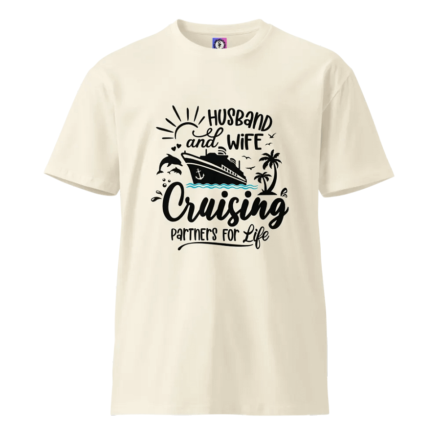 Husband & Wife Cruising Partners For Life Unisex Premium Light Colours T-Shirt product image (1)