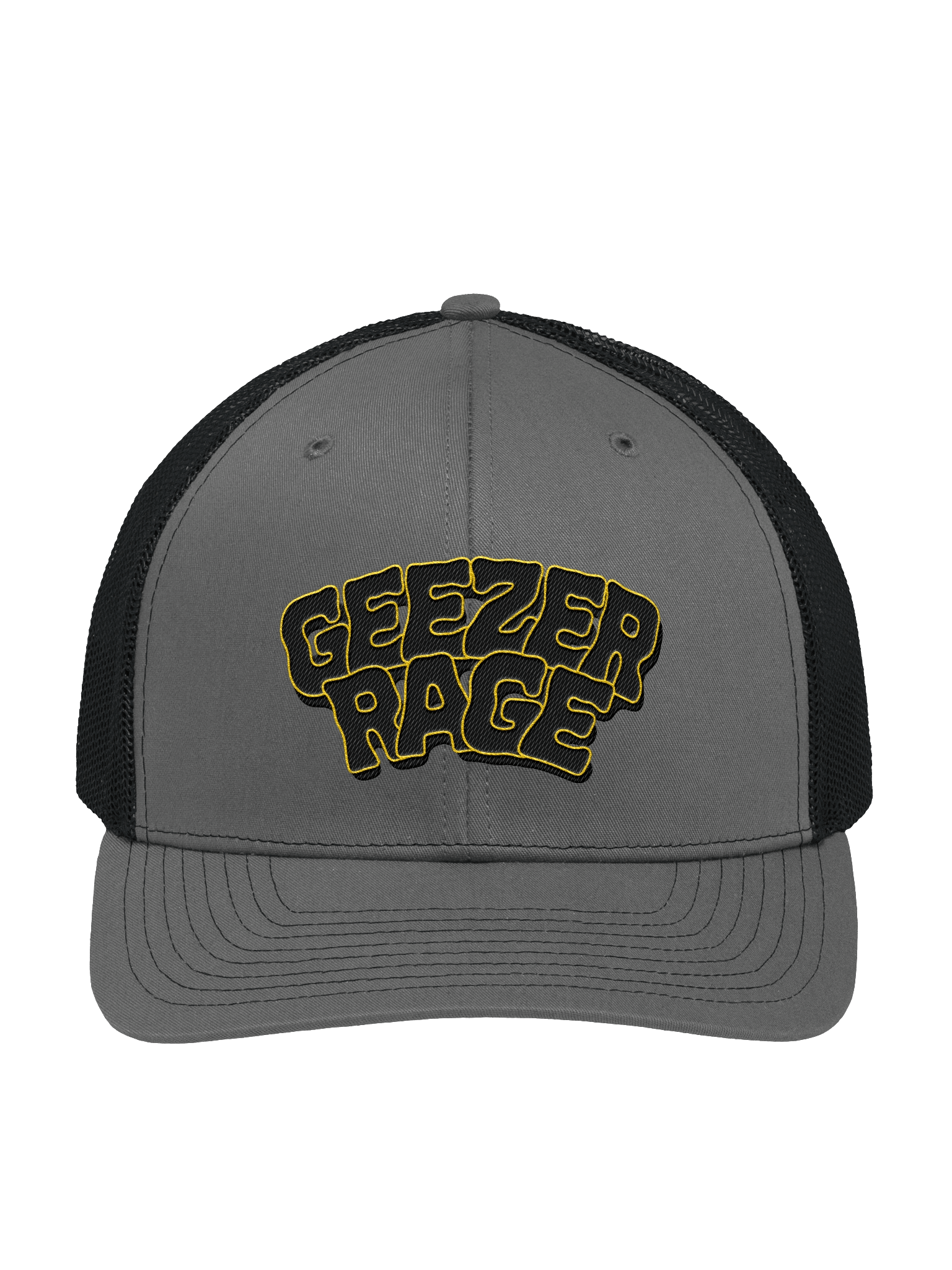 Trucker Hat Geezer Rage (Black & Yellow logo) product image (2)