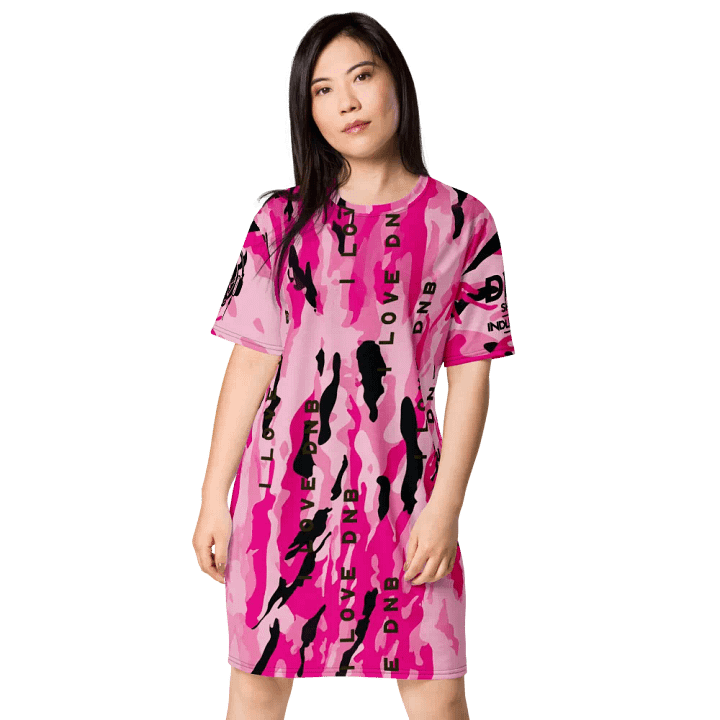 I Love DnB Pink CamoT-Shirt Dress product image (1)