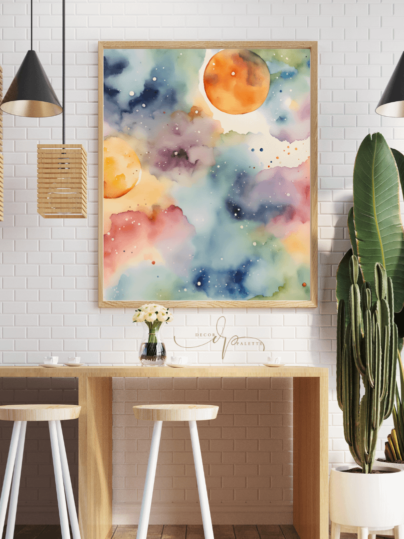 Watercolour Abstract Space Painting Printable Wall Art product image (5)