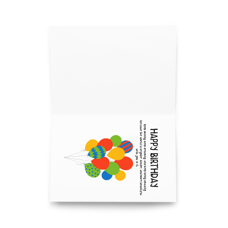 Happy Birthday (Autism Awareness) Birthday Card 5" x 7" product image (3)