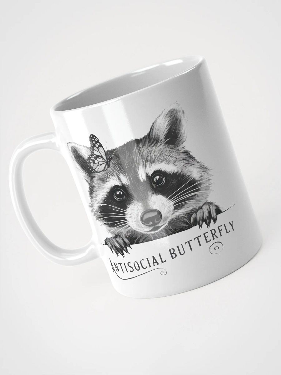 Antisocial Butterfly Raccoon Mug product image (8)