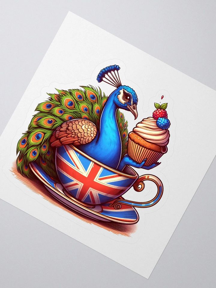 Peacock and his cupcake (Sticker) product image (2)