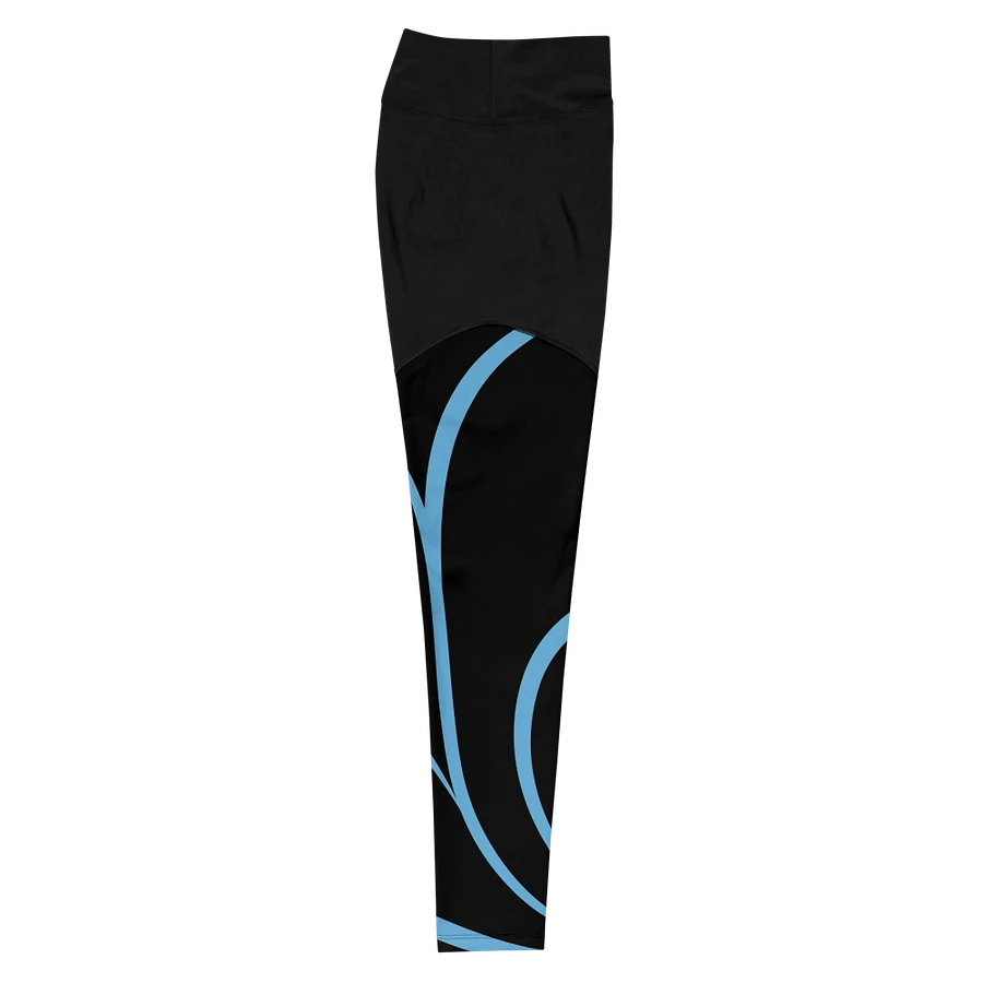 Flowing Blue Flourish All-Over Print Sports Leggings product image (34)