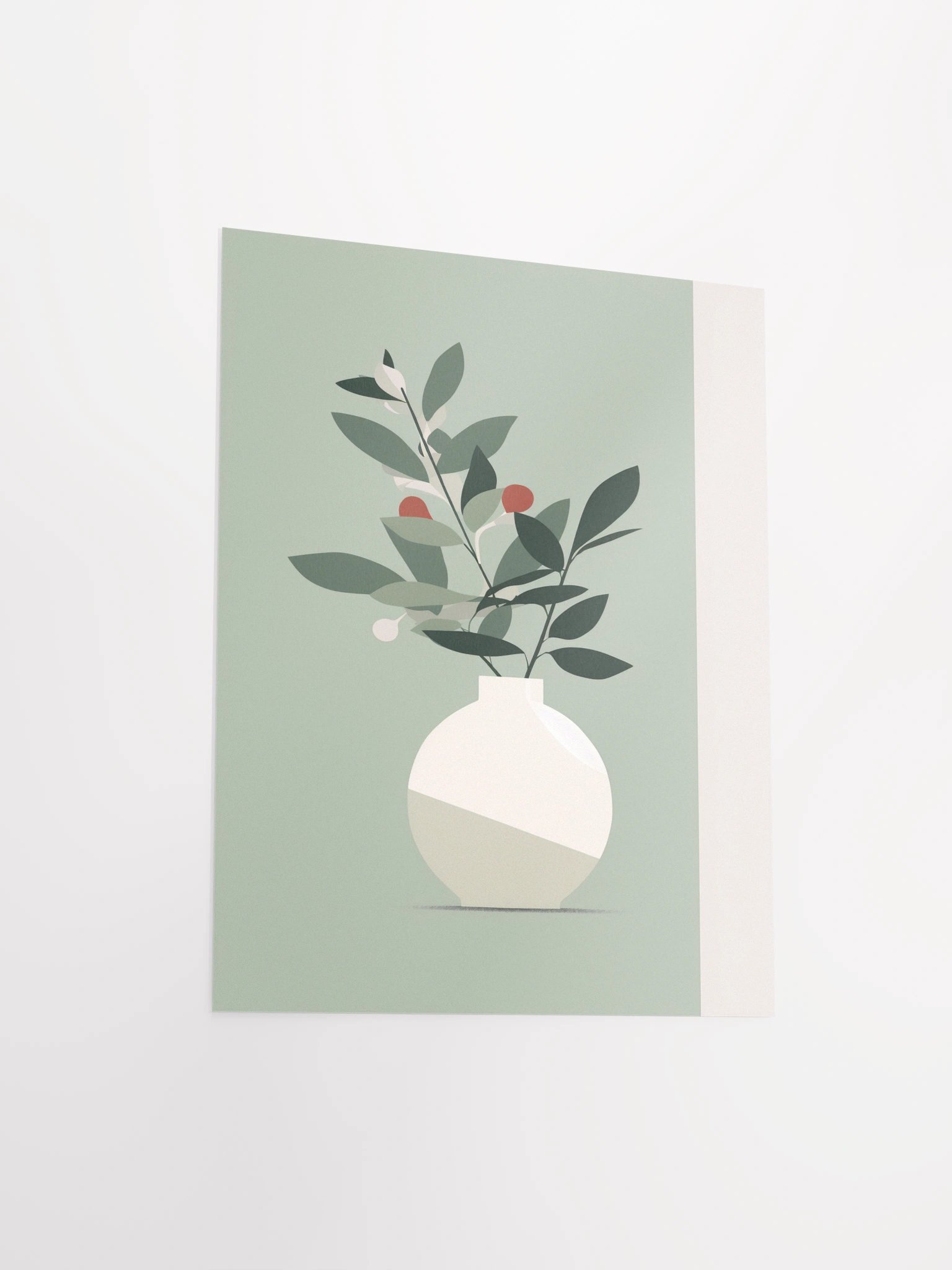 Sage Bloom Unframed Wall Art Paper Canvas product image (9)