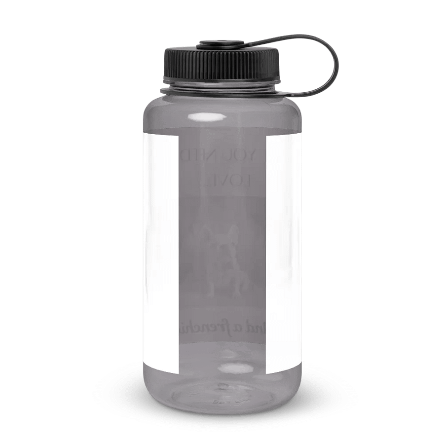 “All you need is love and a Frenchie” water bottle product image (2)