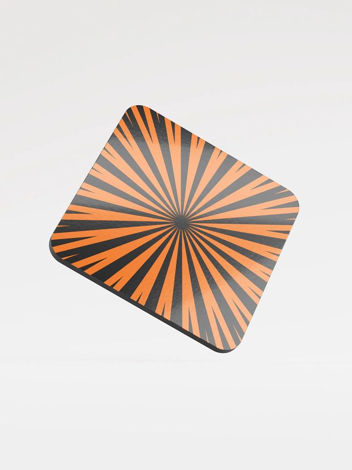 Halloween Circus Spirals Coaster, Orange Black Home Decor product image (2)