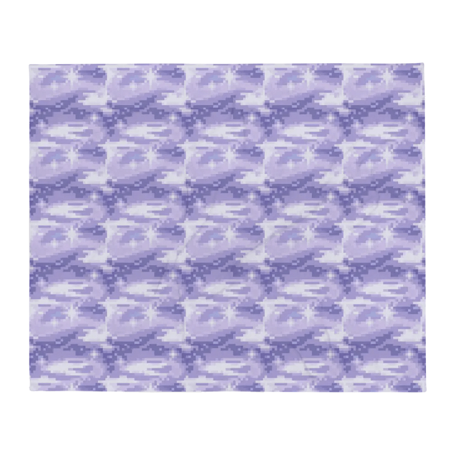 Starry Night Purple Pixel Blanket product image (1)