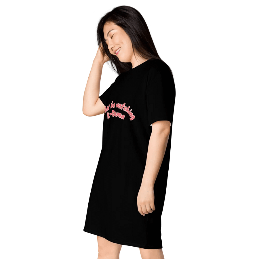 rather be watching kdrama cozy shirt dress product image (11)