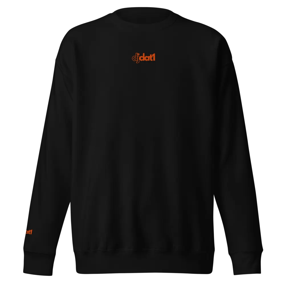 [DAT1] Premium Black Sweatshirt w/Embroidered logo (mango logo) product image (1)