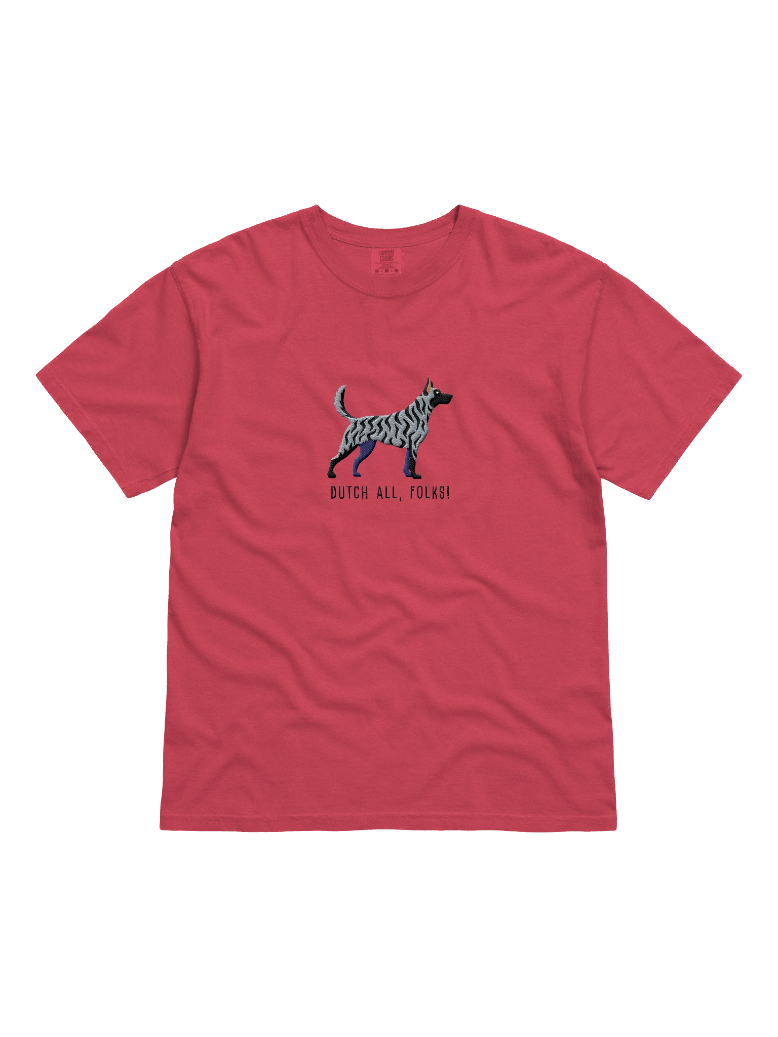 Dutch All, Folks! T-Shirt(Embroidered) of a Dutch Shepherd(Blue Brindle) product image (11)