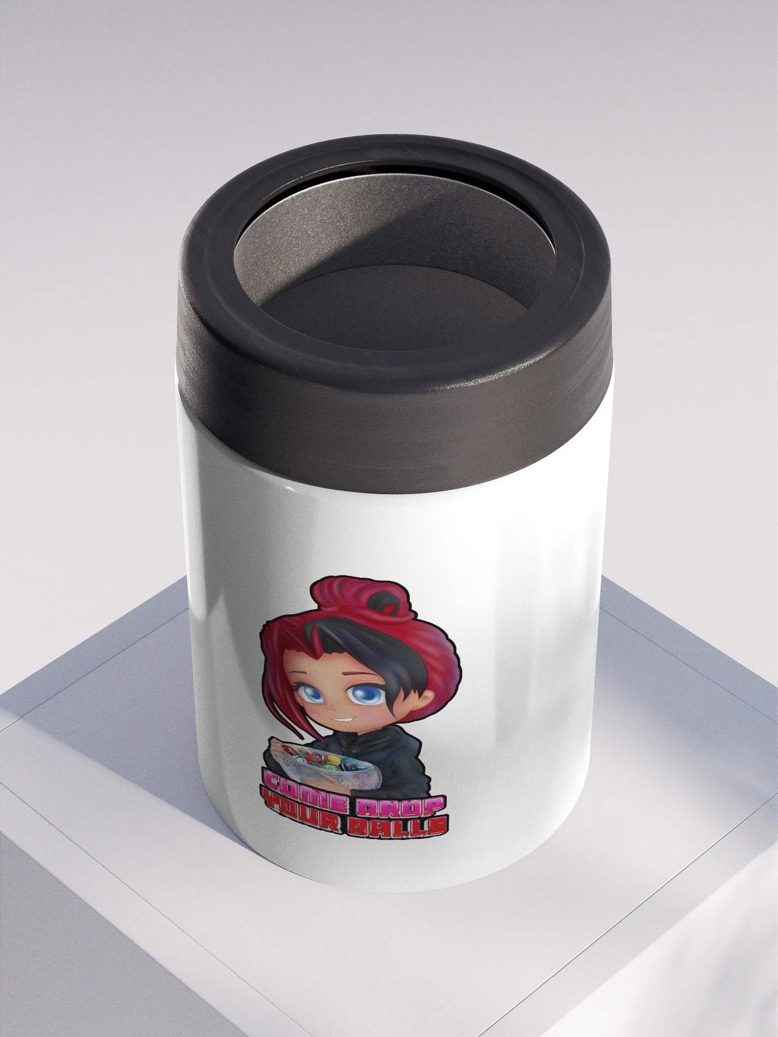 Drop Your Balls Koozie (Pink & Red) product image (2)
