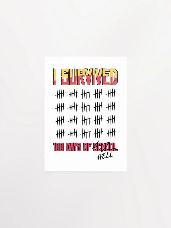 I Survived 100 Days of School Teacher Poster product image (5)