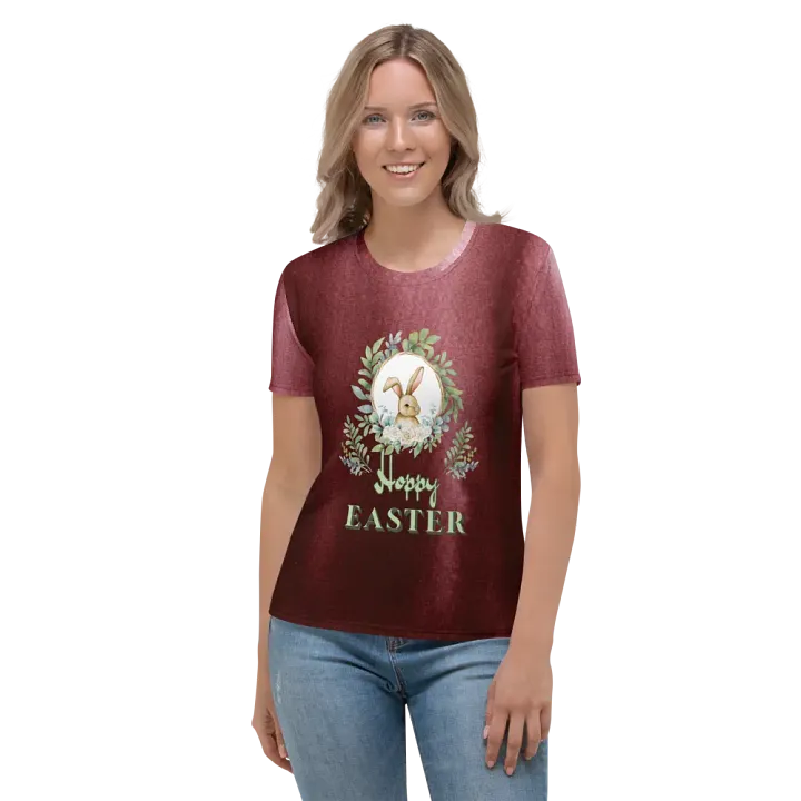 Hoppy Easter All Over Print T-shirt product image (2)