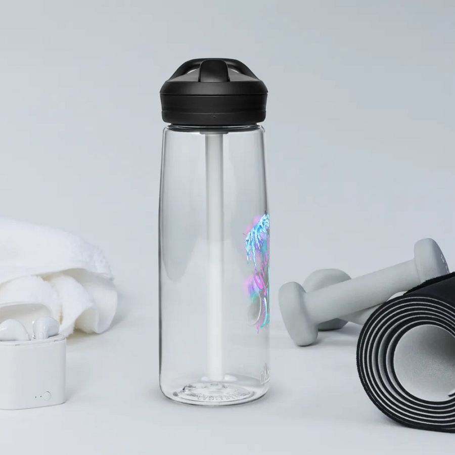 Camelback water bottle with beautiful swirly blue water splash and drops design featuring “ grateful’ product image (11)