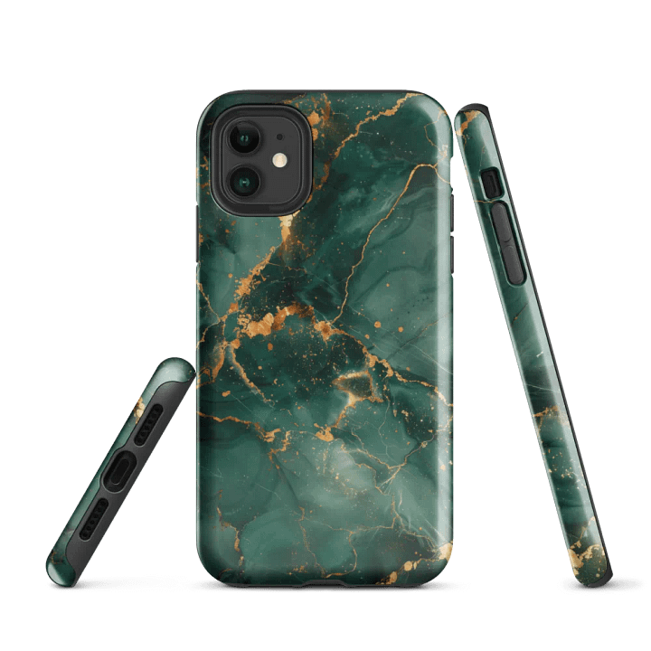Green Marble Tough iPhone Case product image (1)