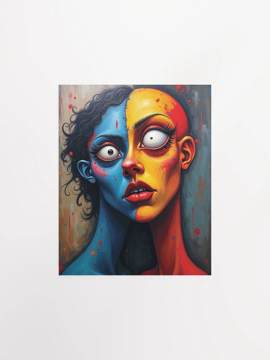 Surreal Split-Face Portrait Poster product image (28)