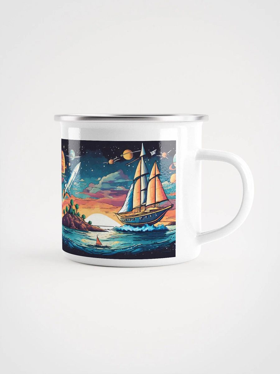 Summer Wind Charters: Space Sail Enamel Mug product image (2)