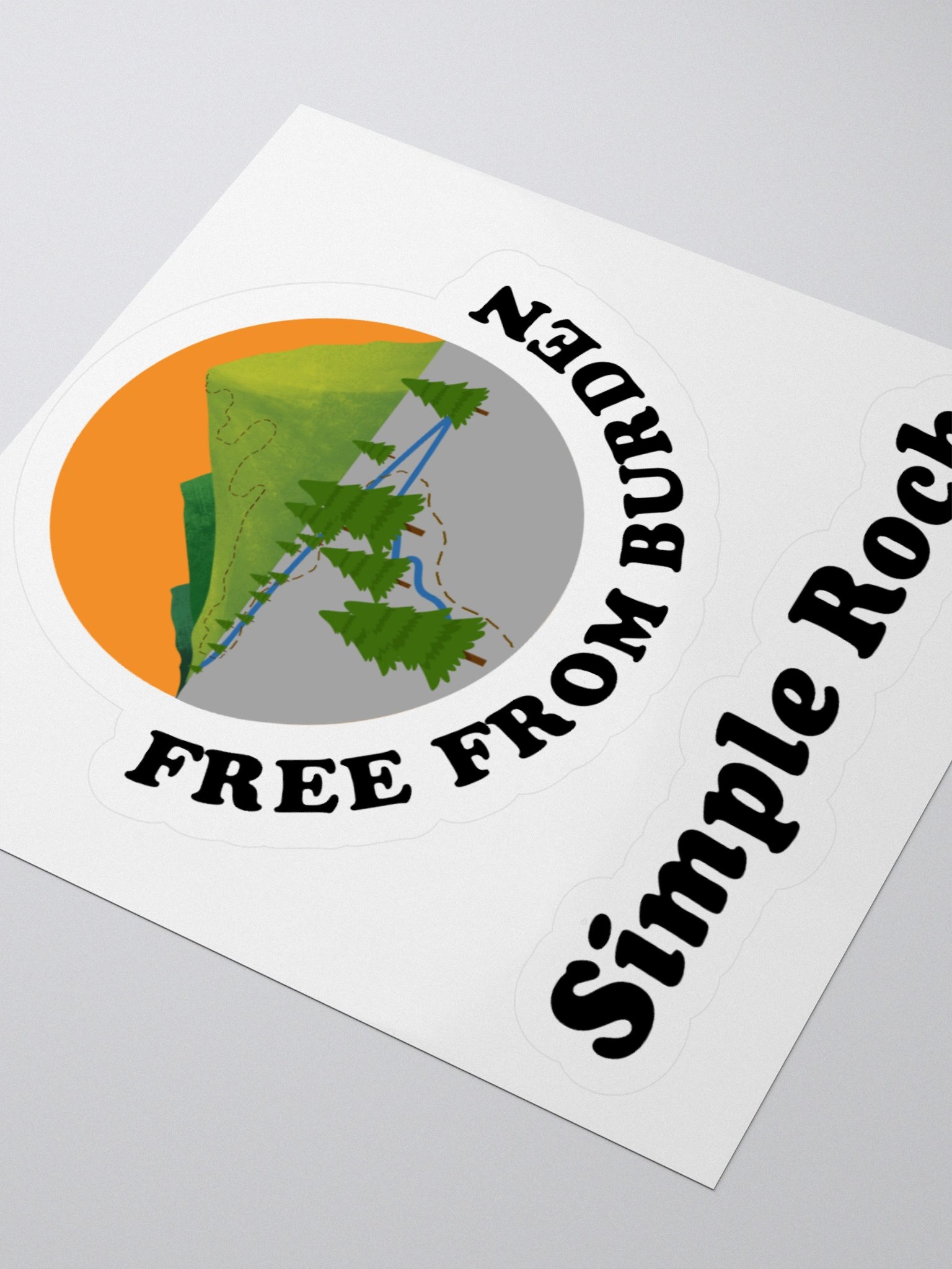 Simple Rock + Burden Stickers product image (3)