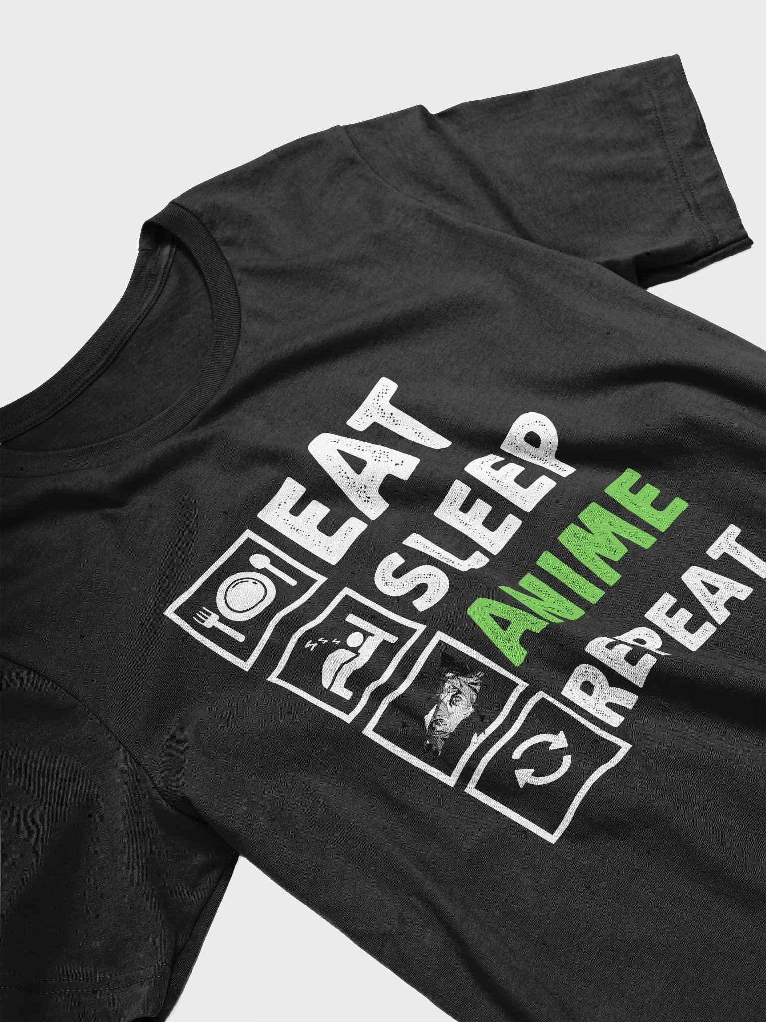 Eat Sleep Anime Repeat Kawaii Manga T-Shirt product image (3)