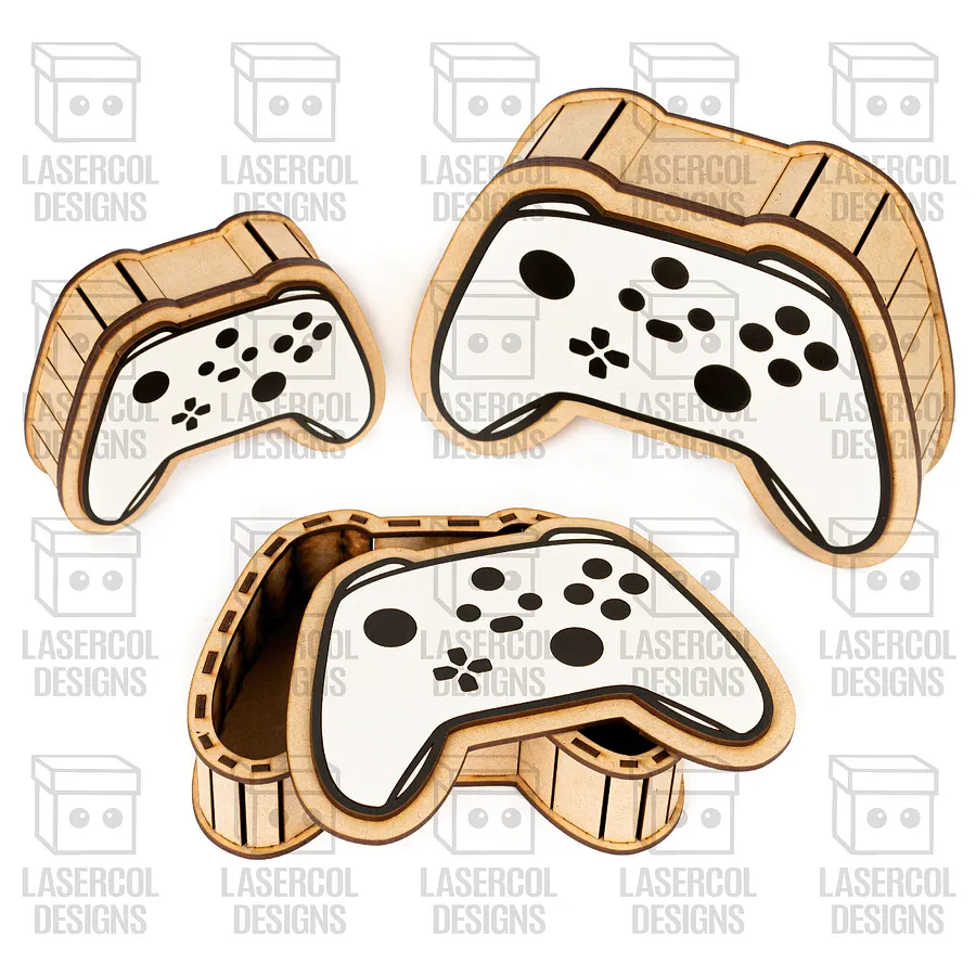 Controller Shaped Boxes Set 2 (3 Sizes) - Laser Cut Files product image (7)
