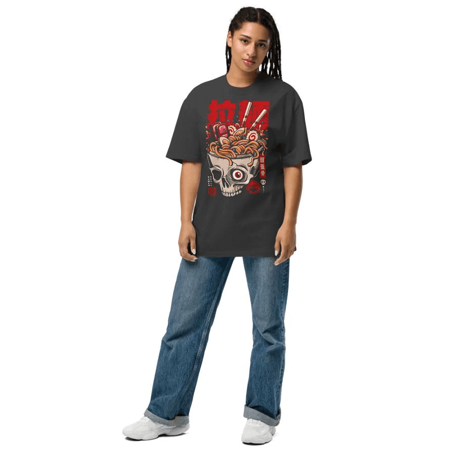 Skull Ramen Noodles - Oversized Tee product image (7)