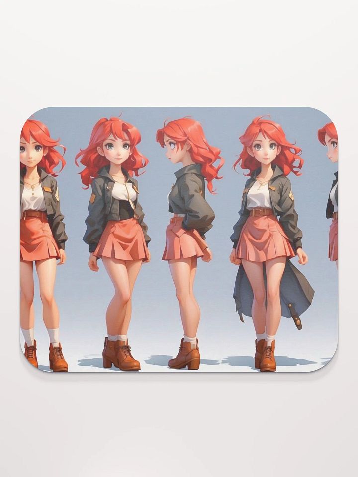 Trendy Redhead Character Mouse Pad product image (2)