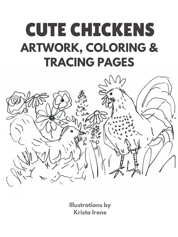 Chicken Drawings, Coloring Pages & Artwork - (Downloadable/Printable eBooklet) product image (1)