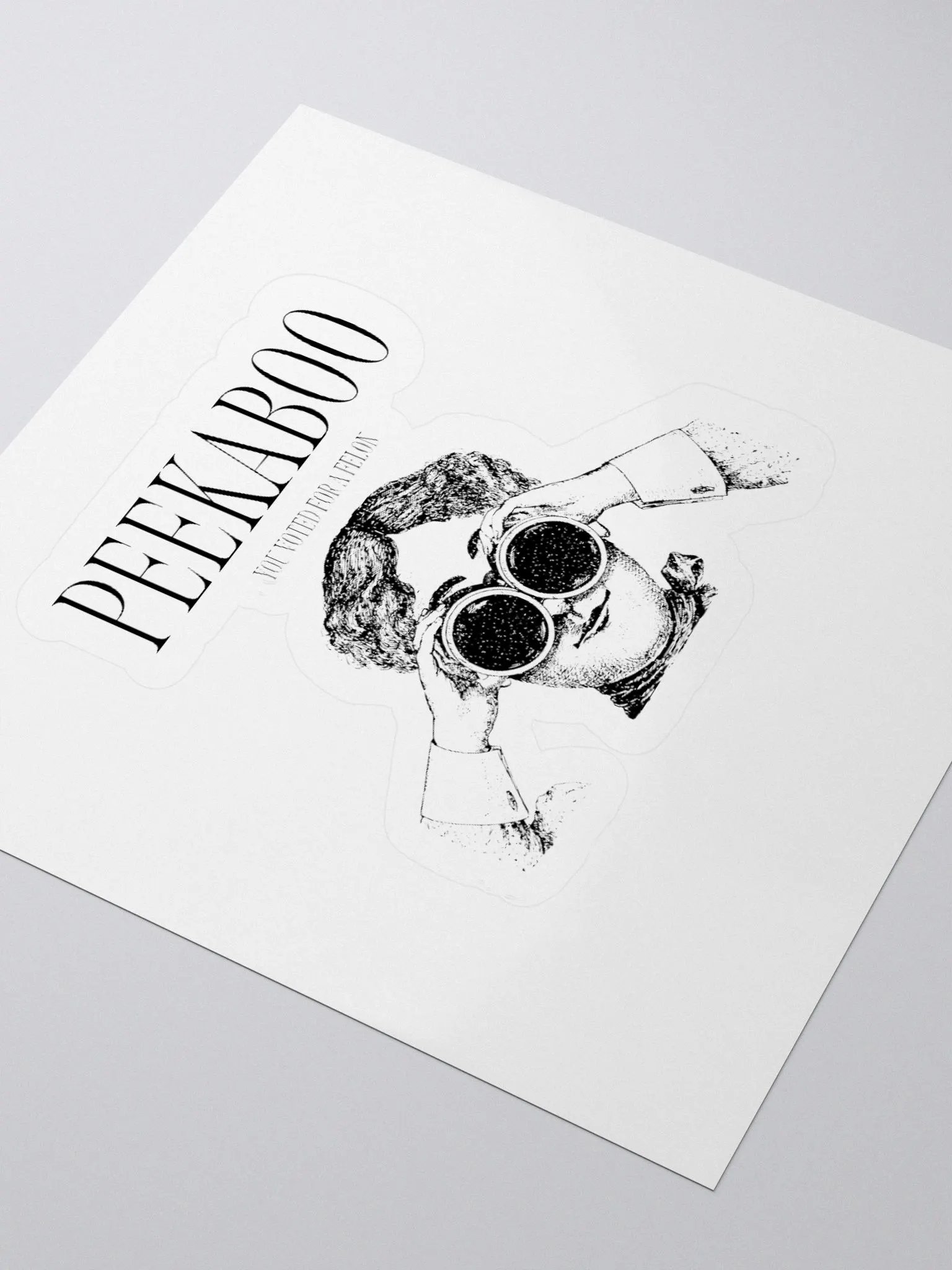 Peekaboo You Voted For A Felon Sticker product image (3)