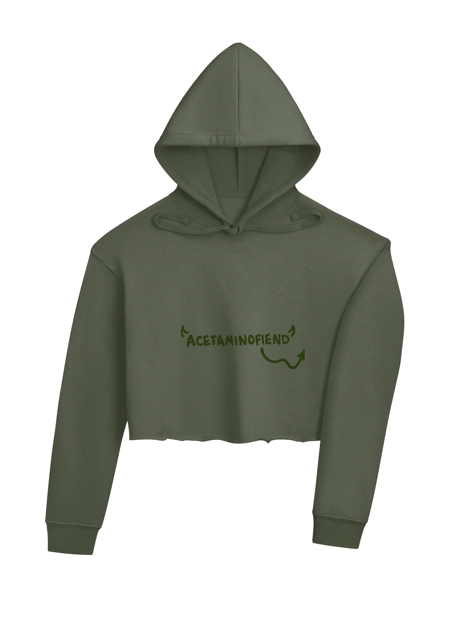 ACETAMINOFIEND duotone green cropped hoodie product image (4)
