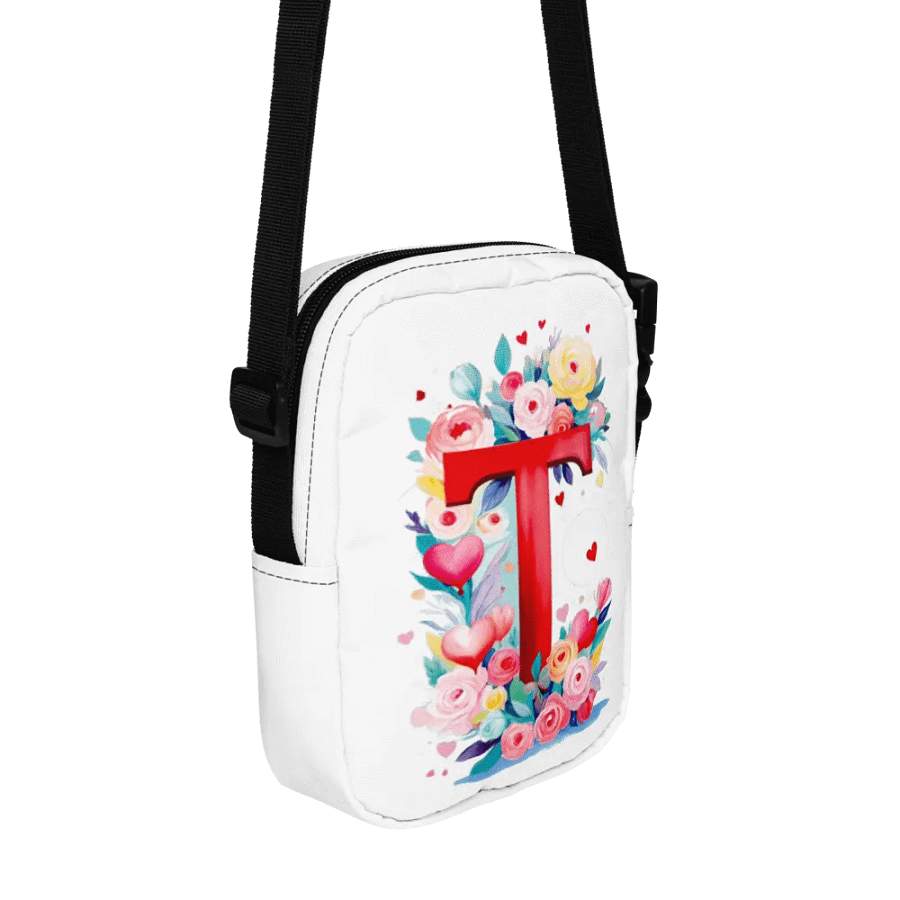Valentine’s Monogram Letter T(4) White Cross Body Bag product image (5)