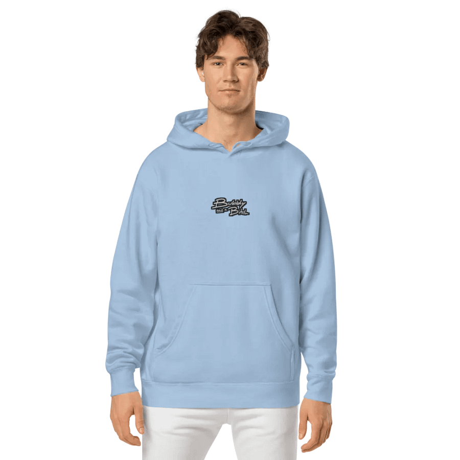 Bubbly and a B*tch (C. bubble design 2) embroidered pigment-dyed hoodie product image (3)