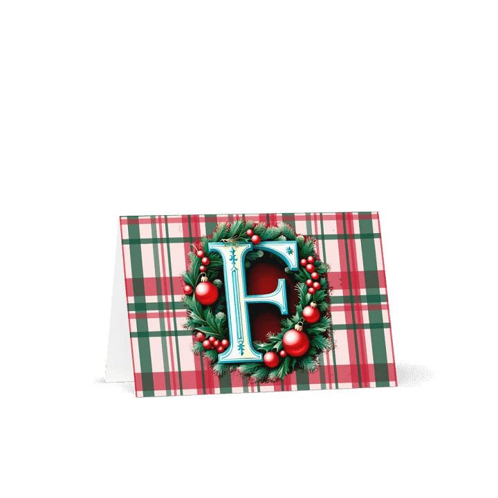 Christmas Monogram Letter F(5) Card product image (1)