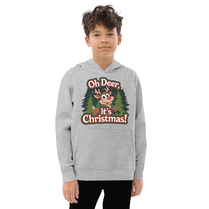 Oh Deer Christmas Reindeer Youth Fleece product image (3)