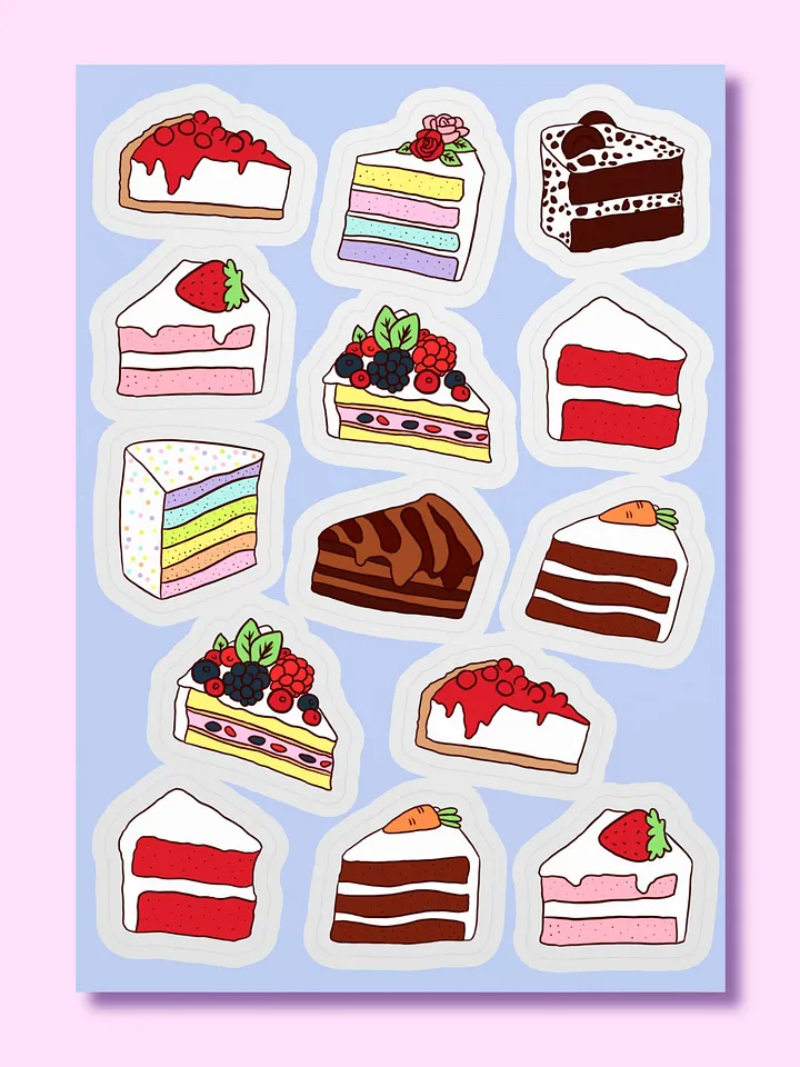 Sweet Treats Variety Kiss Cut Sticker Sheet product image (1)