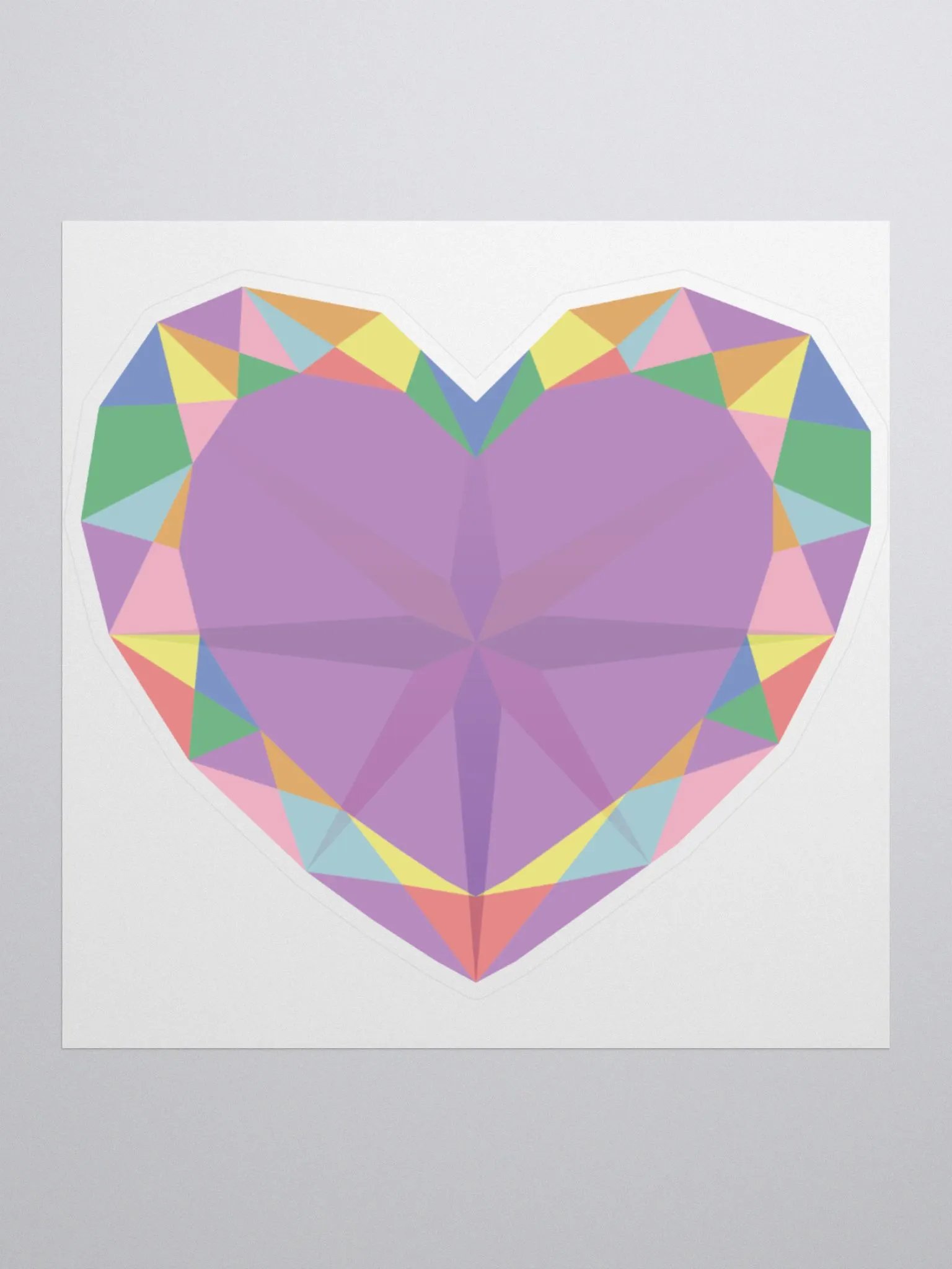 Crystal Pride Heart Cut Sticker product image (1)