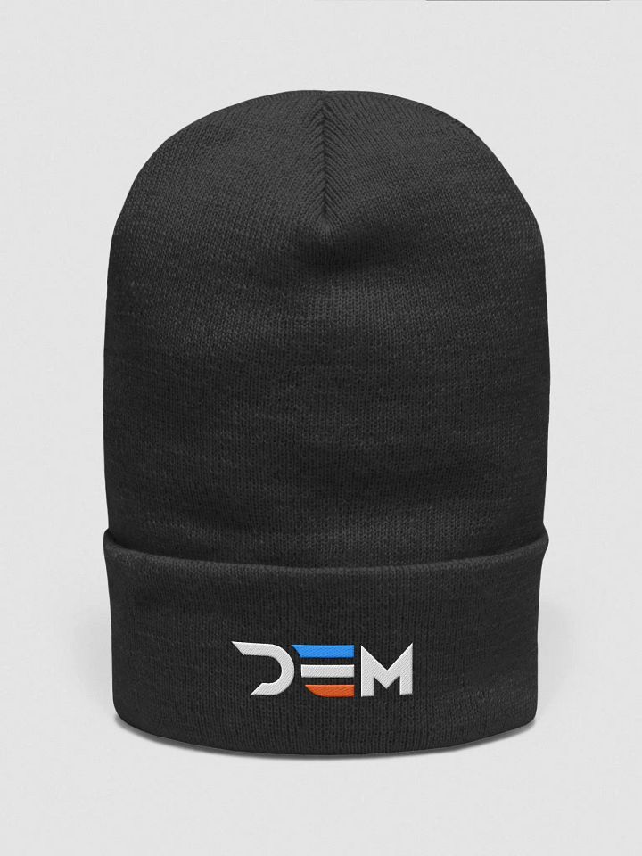 Dem Black Beanie (Embroidered) product image (1)
