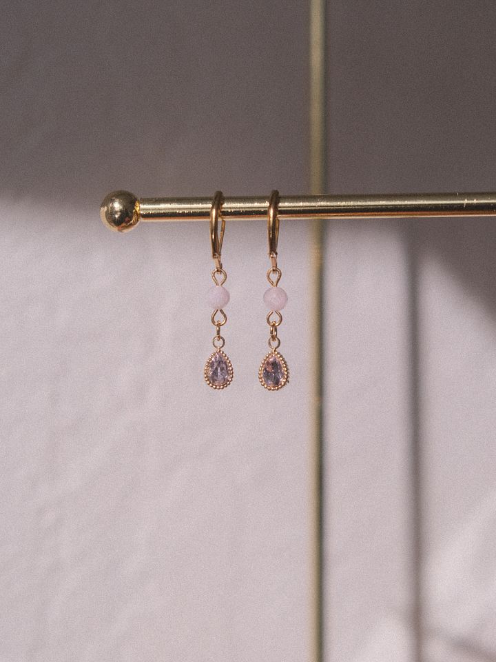 Tender teardrops - Kunzite earrings product image (1)