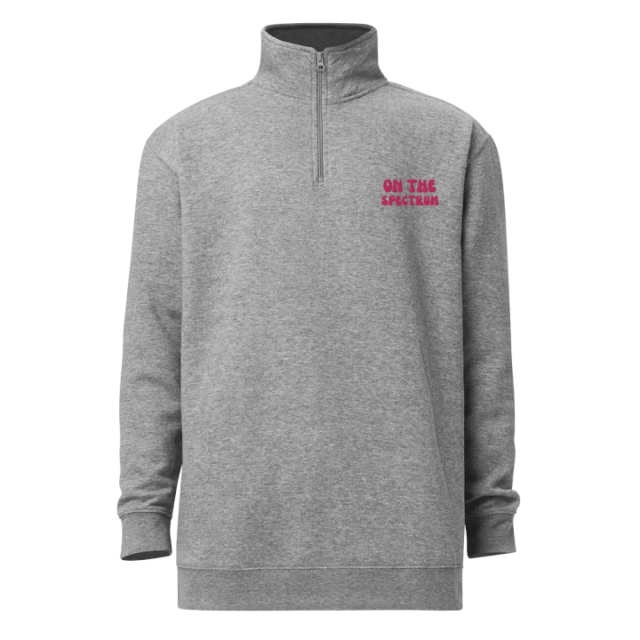 ON THE SPECTRUM (pink) embroidered quarter zip product image (6)