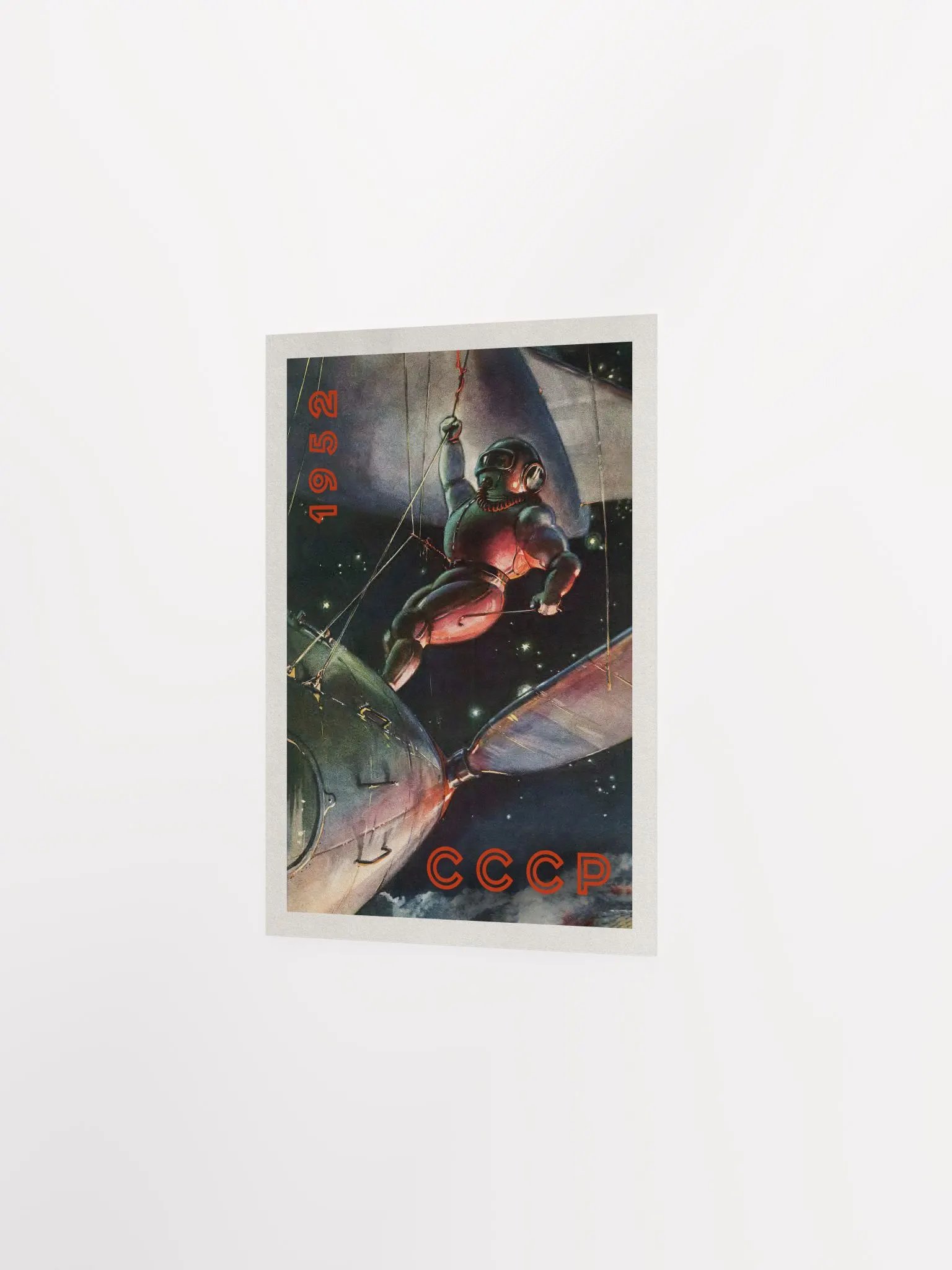 Soviet retro sci-fi, USSR 1952 — Soviet retro sci-fi poster, vintage soviet print, soviet space product image (8)
