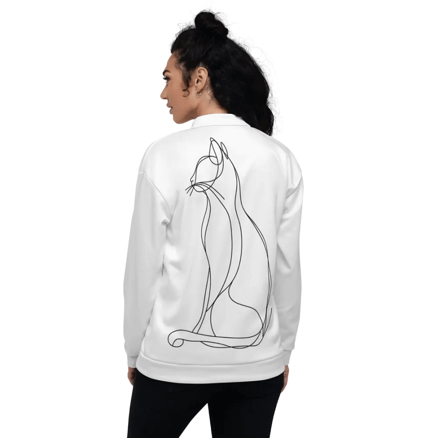 Line Art Cat Dreams Bomber Jacket product image (3)