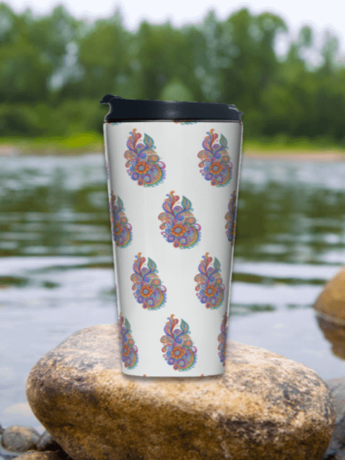 Paisley Bloom - Stainless Steel Travel Mug product image (2)