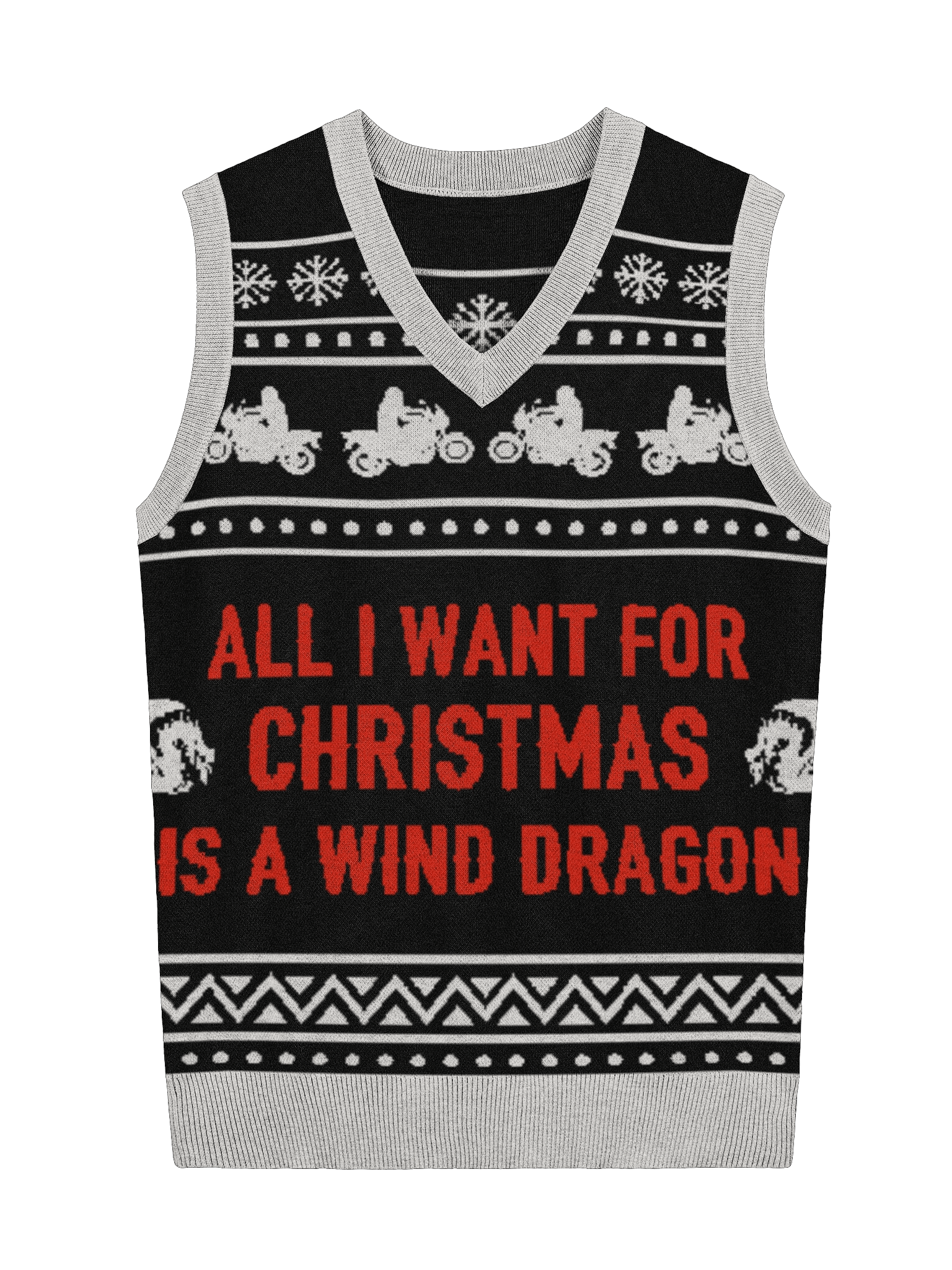 Wind Dragons Ugly Christmas Sweater Vest product image (1)