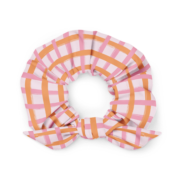 Pink Preppy Checks All-Over Print Scrunchie product image (1)